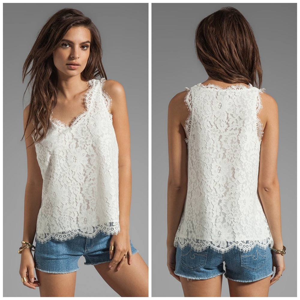 Joie Cina Lace Tank Top